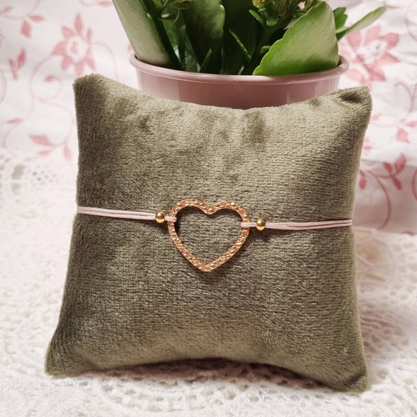 Armband Herz mit Struktur
