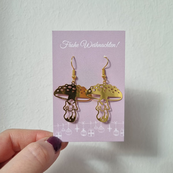 Ohrring Silvester Glückspilz