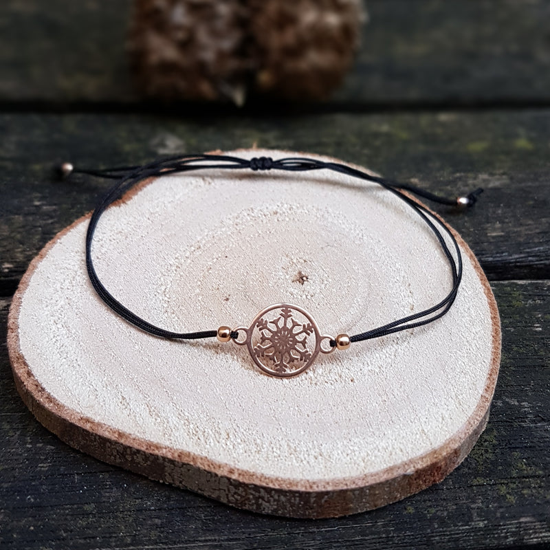 Armband Schneeflocke mini roségold